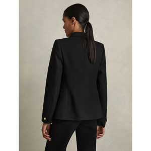 REISS TALLY Tailored Fit Textured Double Breasted Blazer